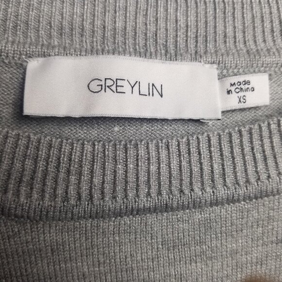 Greylin Anthropologie Paige Heather Gray Soft Knit Tee w/Wide Leg Pant Sz XS - Picture 5 of 9